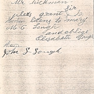 Cooper, Jesse marriage permission
