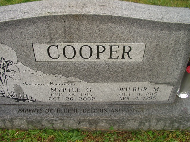 Wilbur M Cooper grave